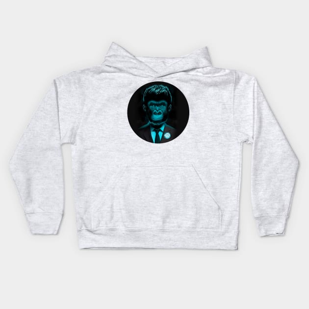 Monkey suit Peace Kids Hoodie by Vin Zzep